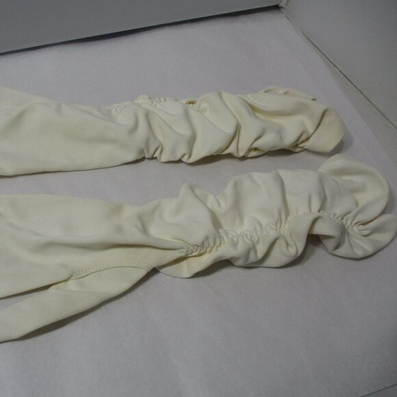 Vintage Ladies White Fabric 15" Opera Evening Prom Gloves 1960's - Picture 2 of 7